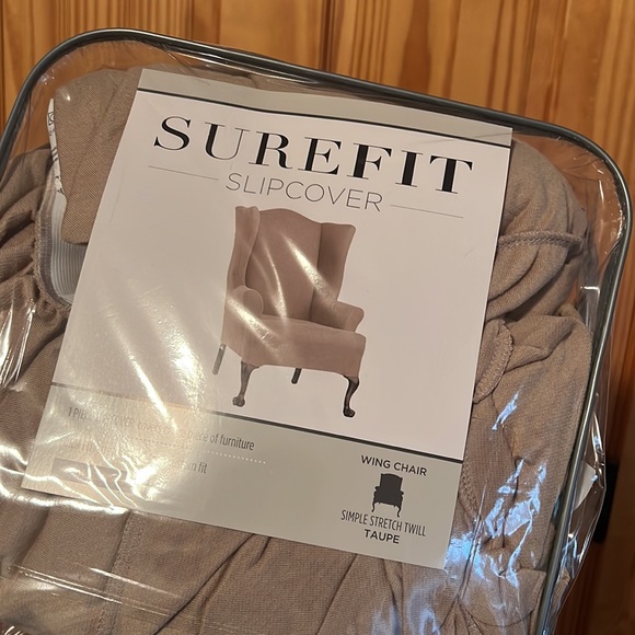 Slipcover Surefit one piece wing chair slipcover New! - Picture 5 of 5